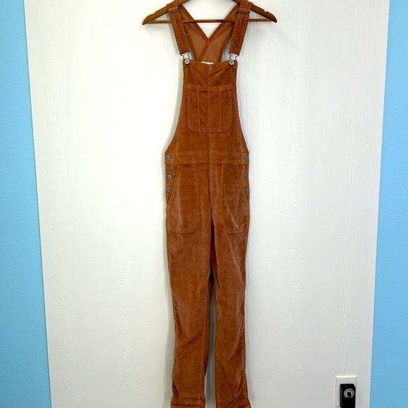 American Eagle - NWT Pink Corduroy Adjustable Straps With Pockets Overalls XS - Picture 8 of 14
